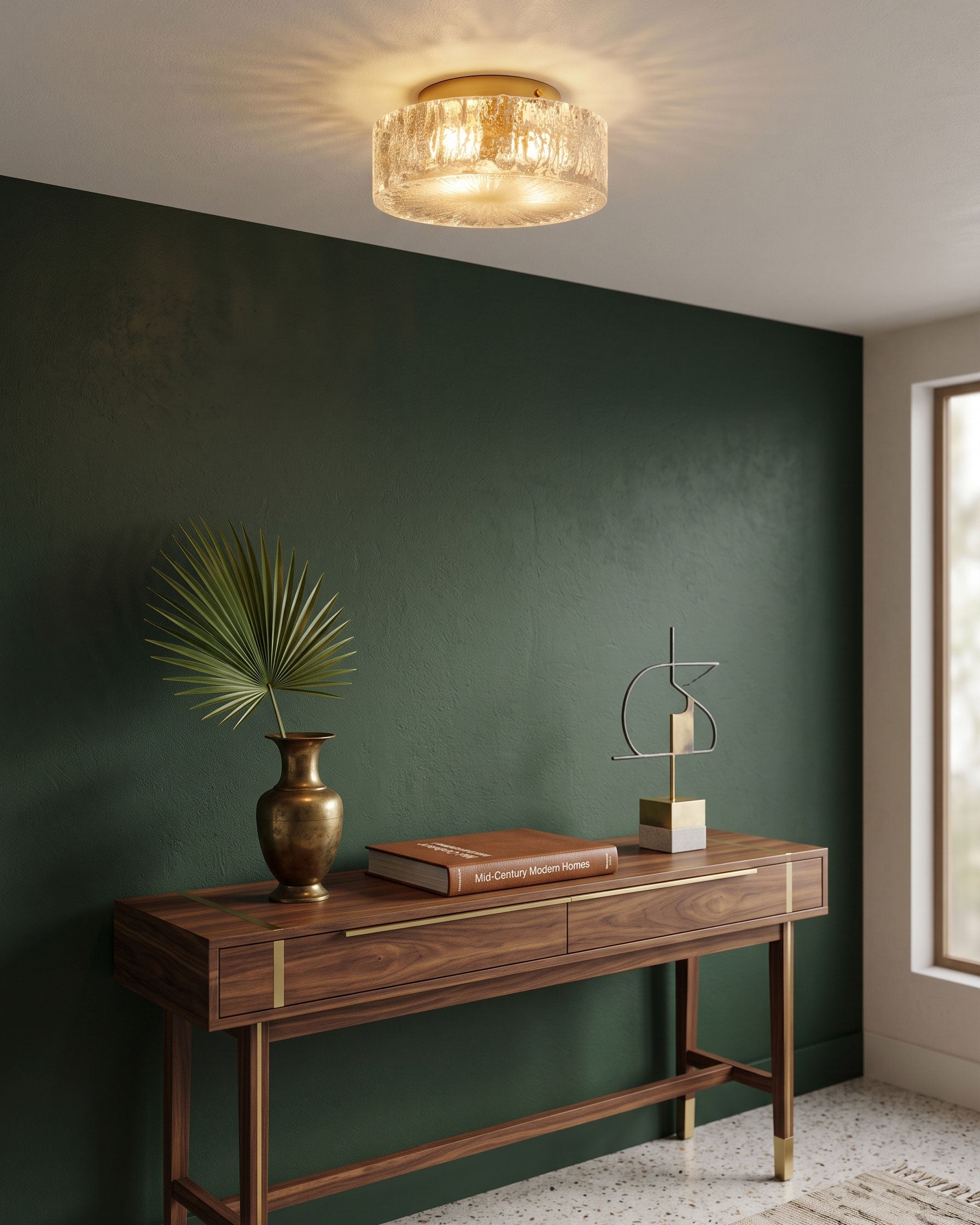 Lowell Brass Ice Semi-Flush Mount