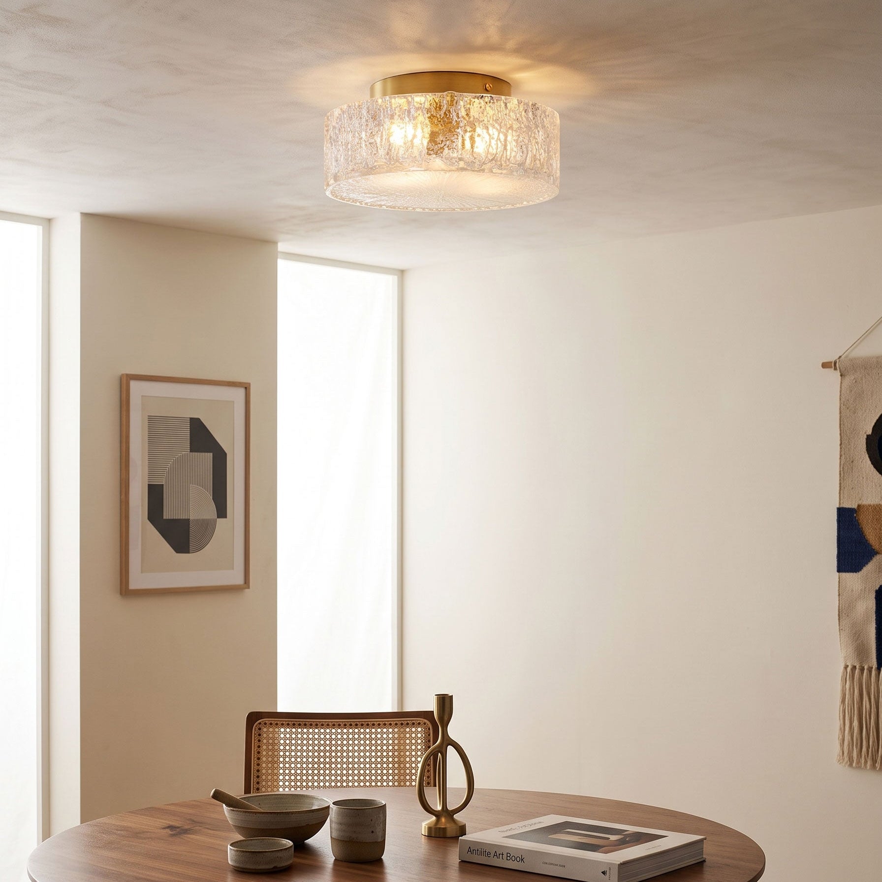 Lowell Brass Ice Semi-Flush Mount
