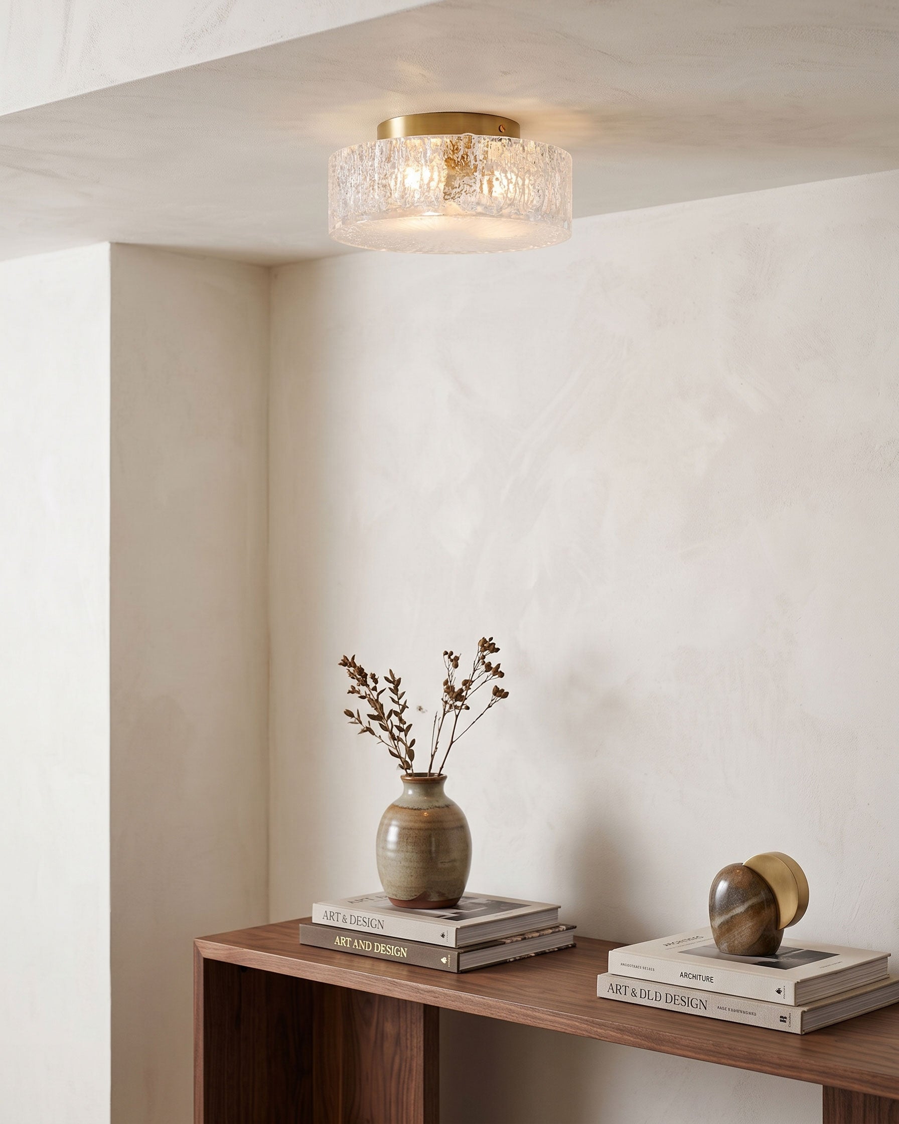 Lowell Brass Ice Semi-Flush Mount