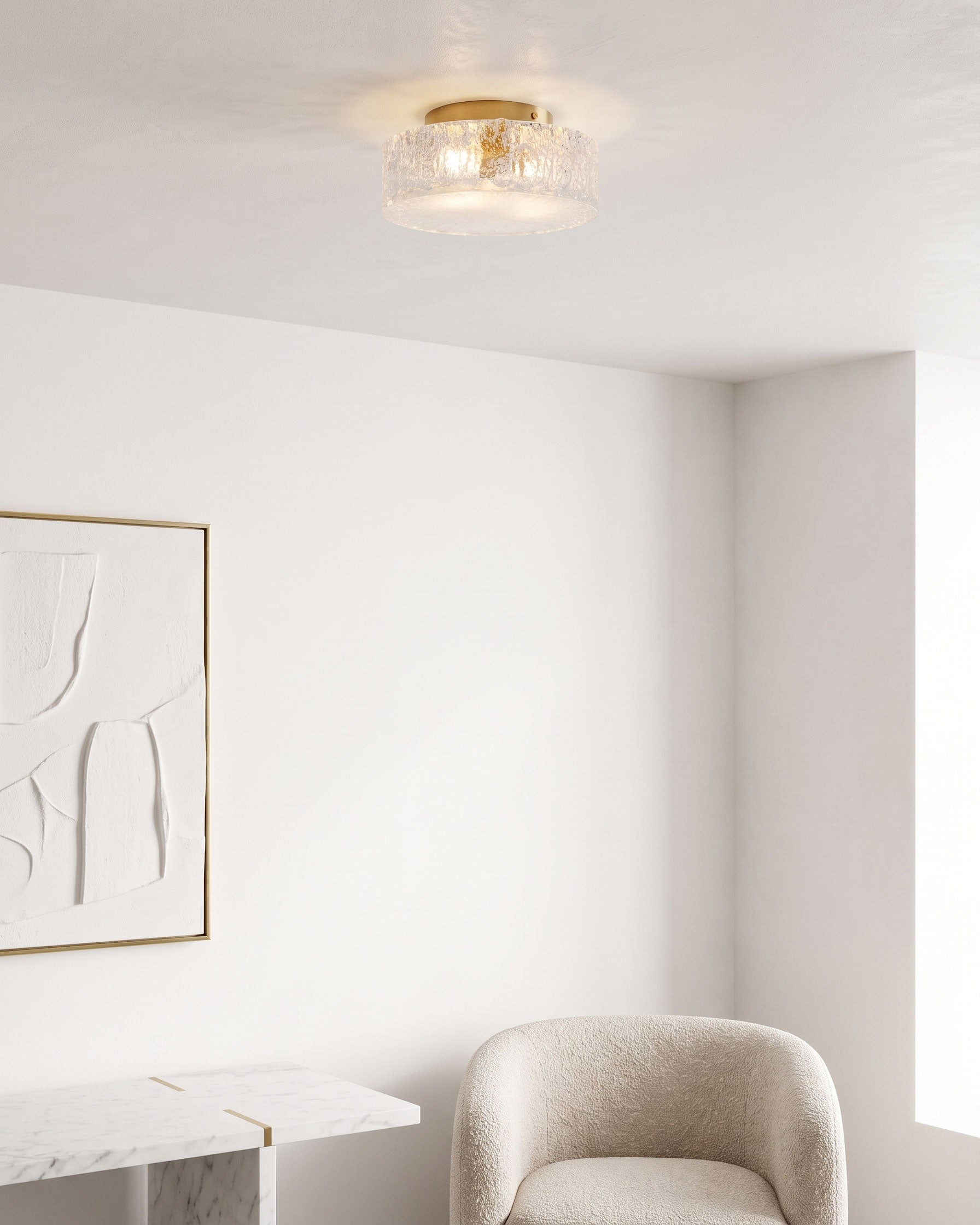 Lowell Brass Ice Semi-Flush Mount