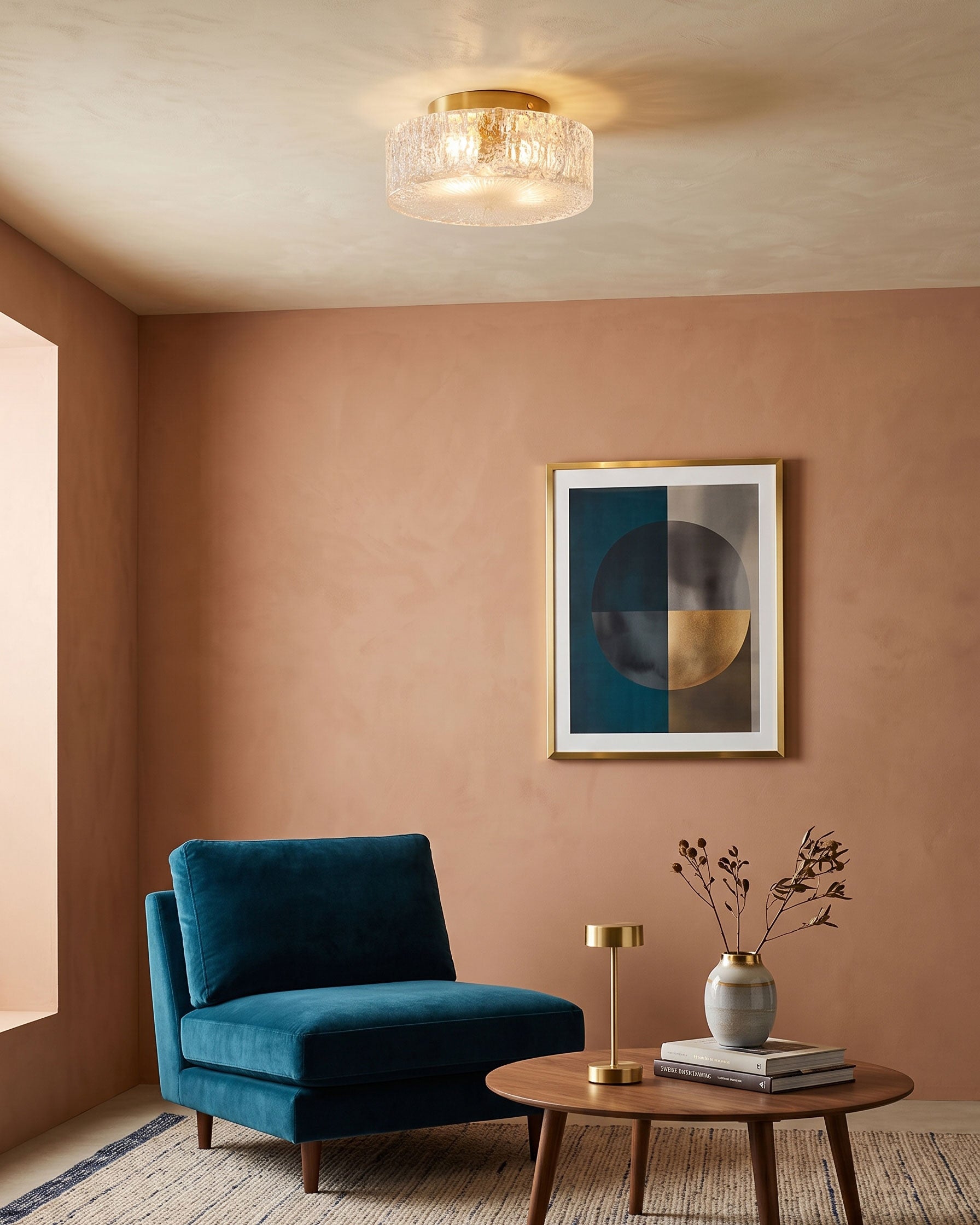 Lowell Brass Ice Semi-Flush Mount
