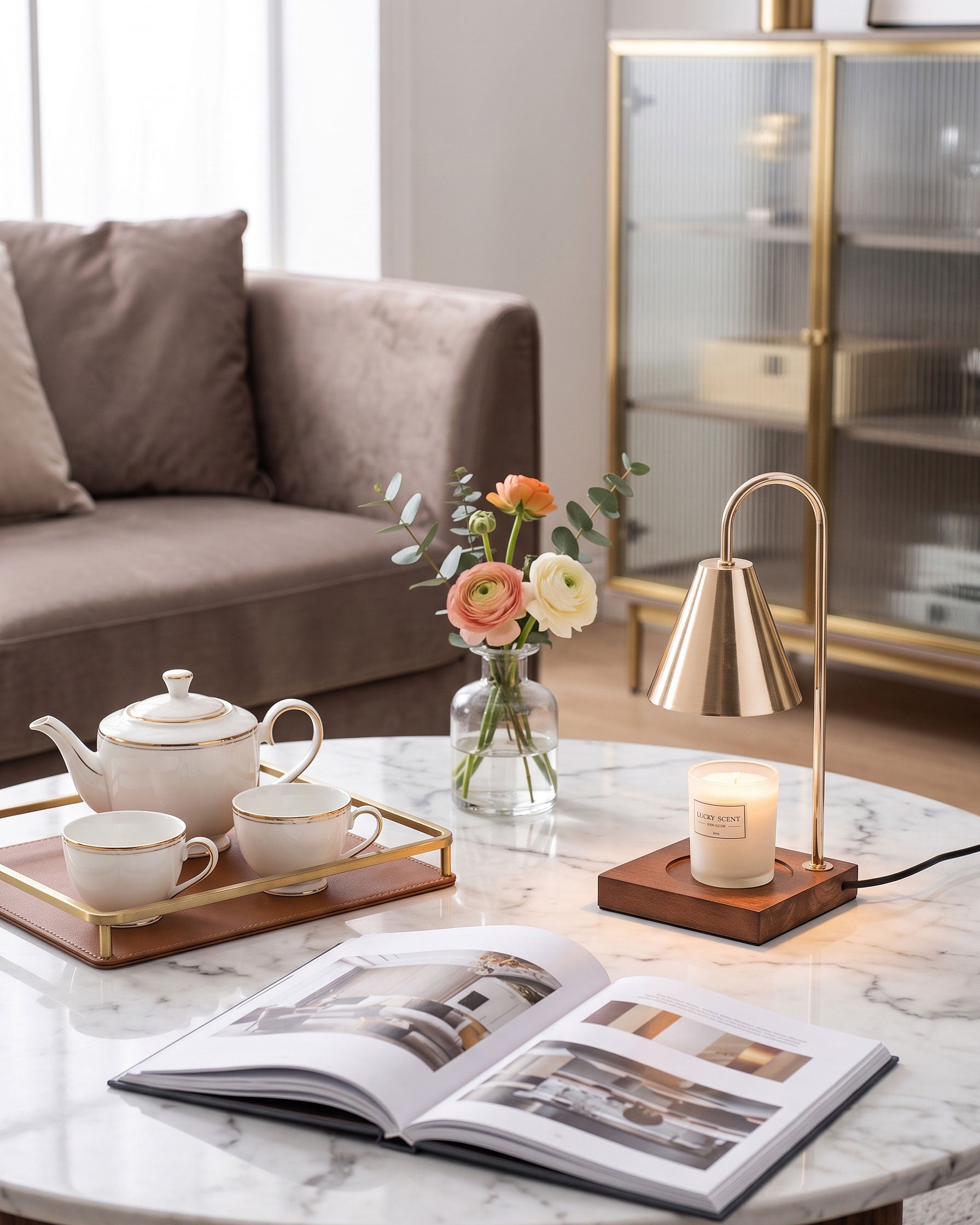 Lucile Arch Candle Table Lamp
