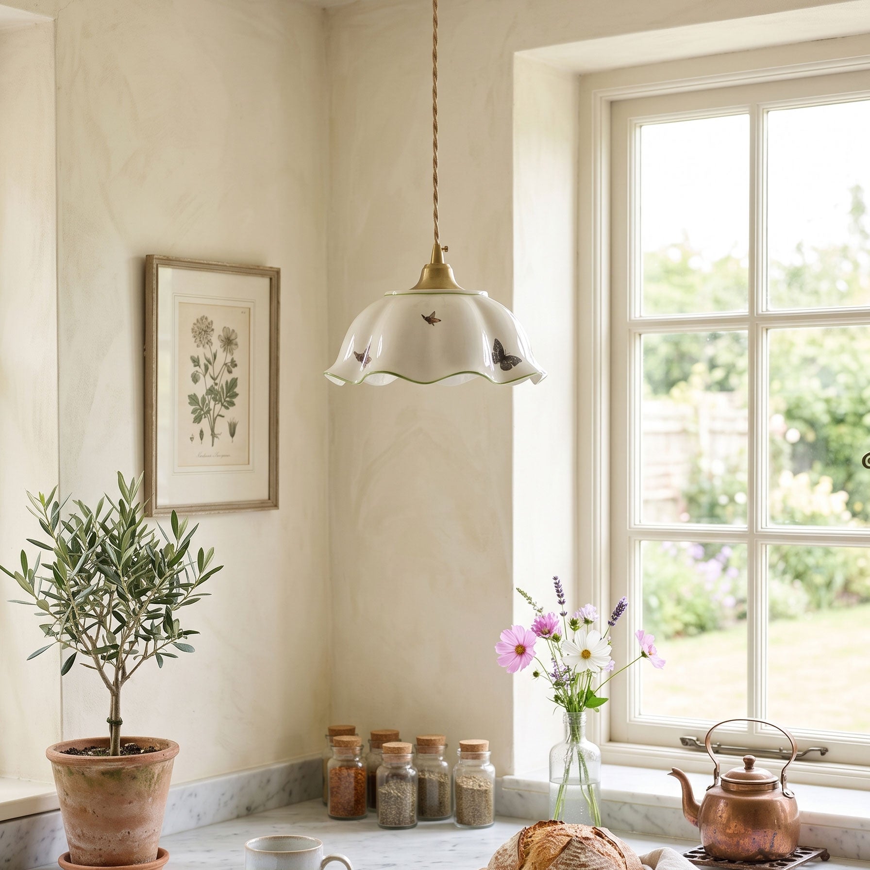 Lucinda Scalloped Pendant Light