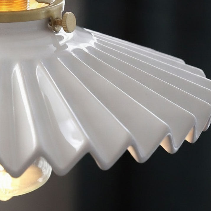 Lumi Fluted Ceramic Pendant Light