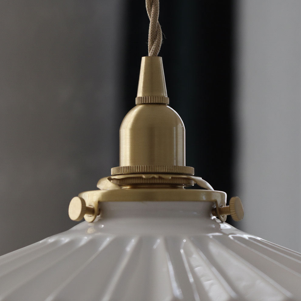 Lumi Fluted Ceramic Pendant Light