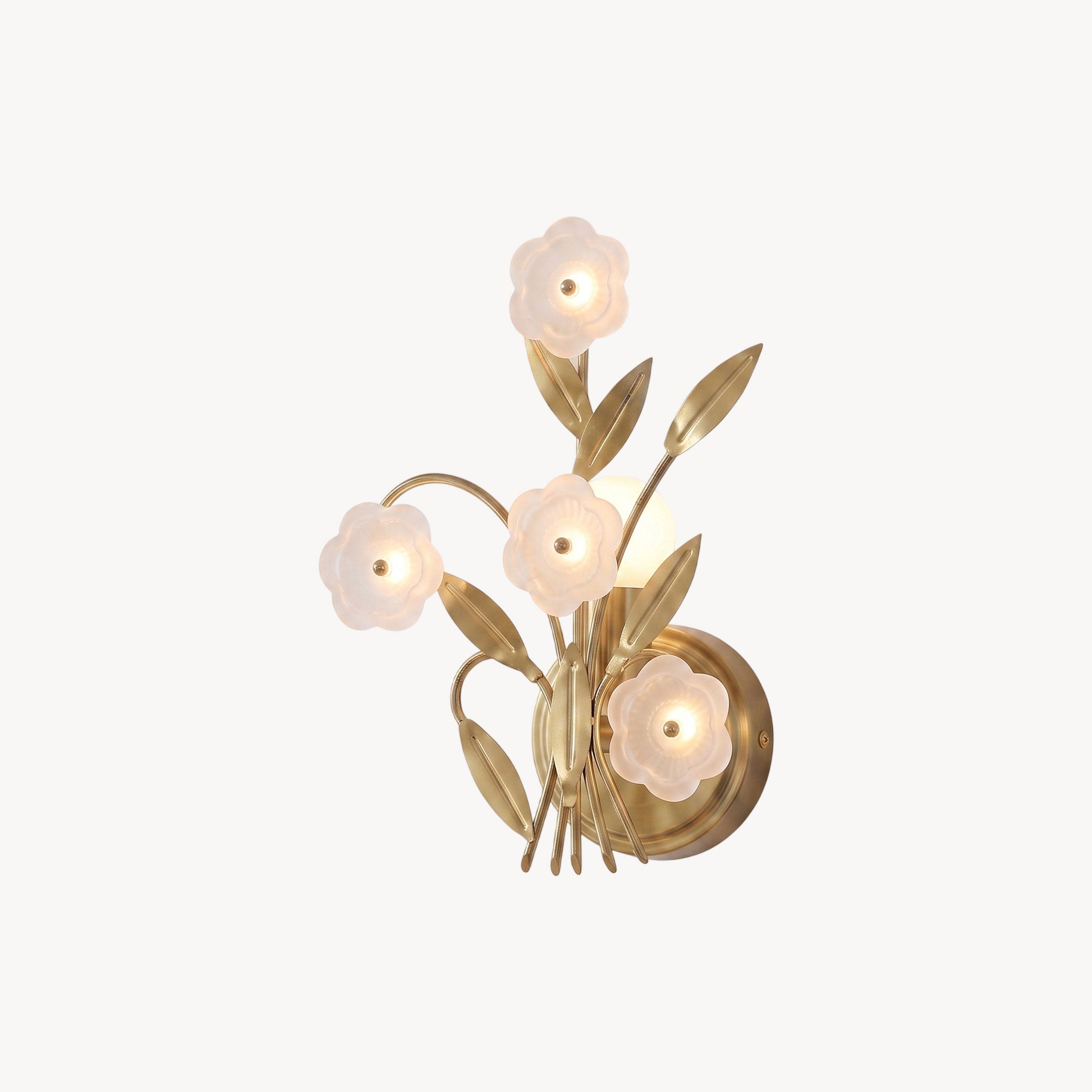 Magnus Frosted Flower Wall Sconce