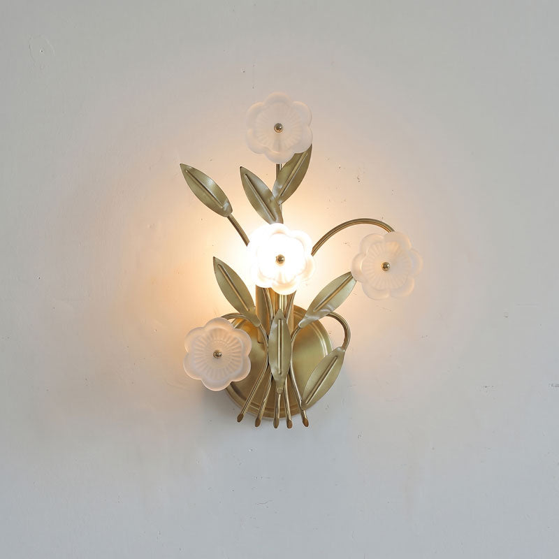 Magnus Frosted Flower Wall Sconce