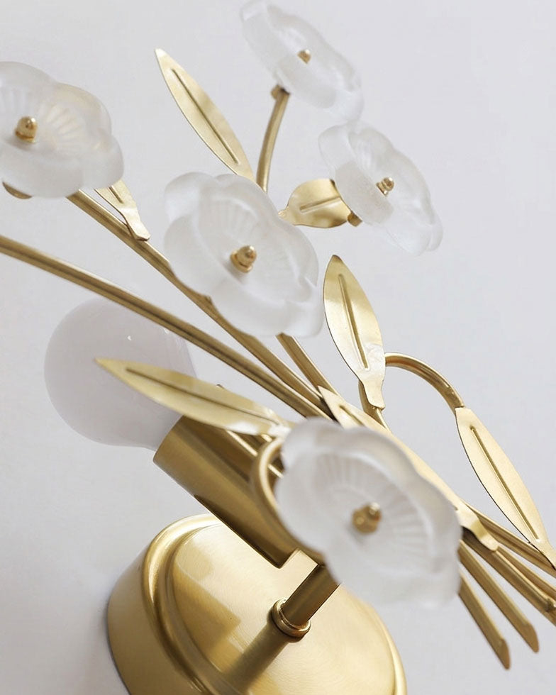 Magnus Frosted Flower Wall Sconce