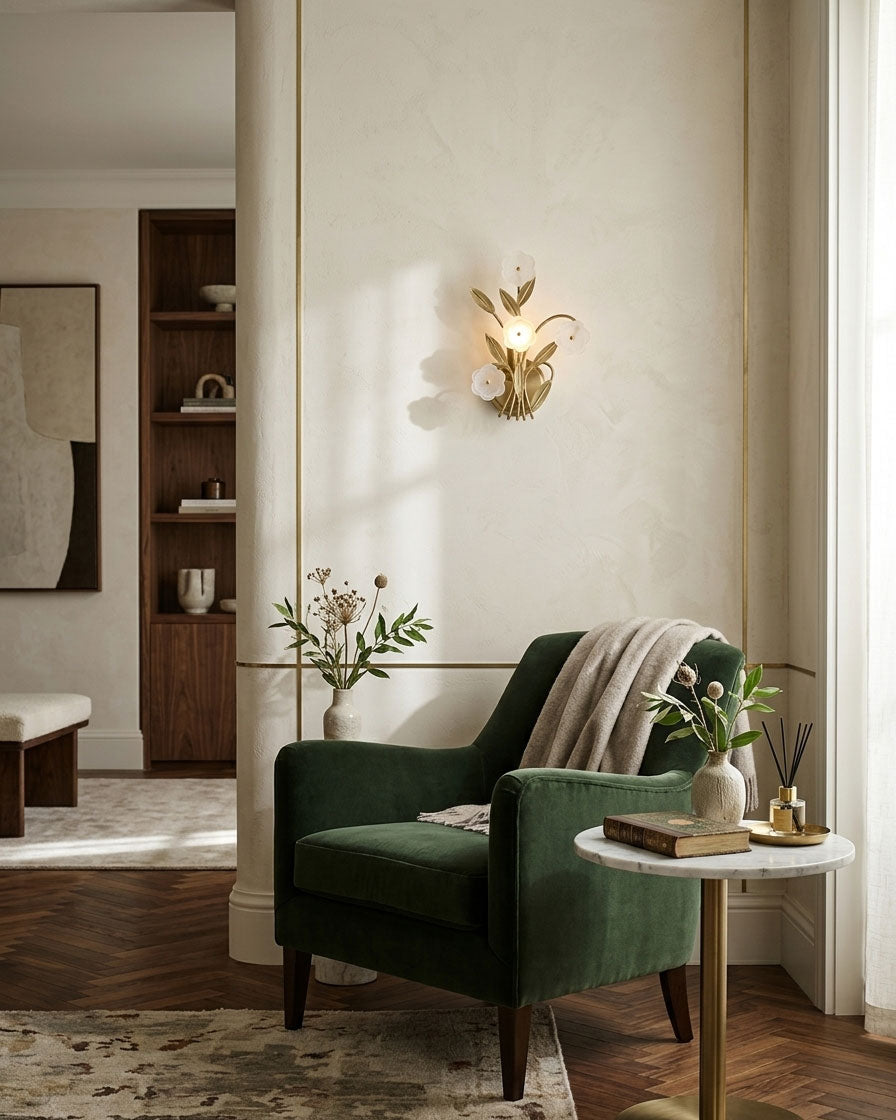 Magnus Frosted Flower Wall Sconce