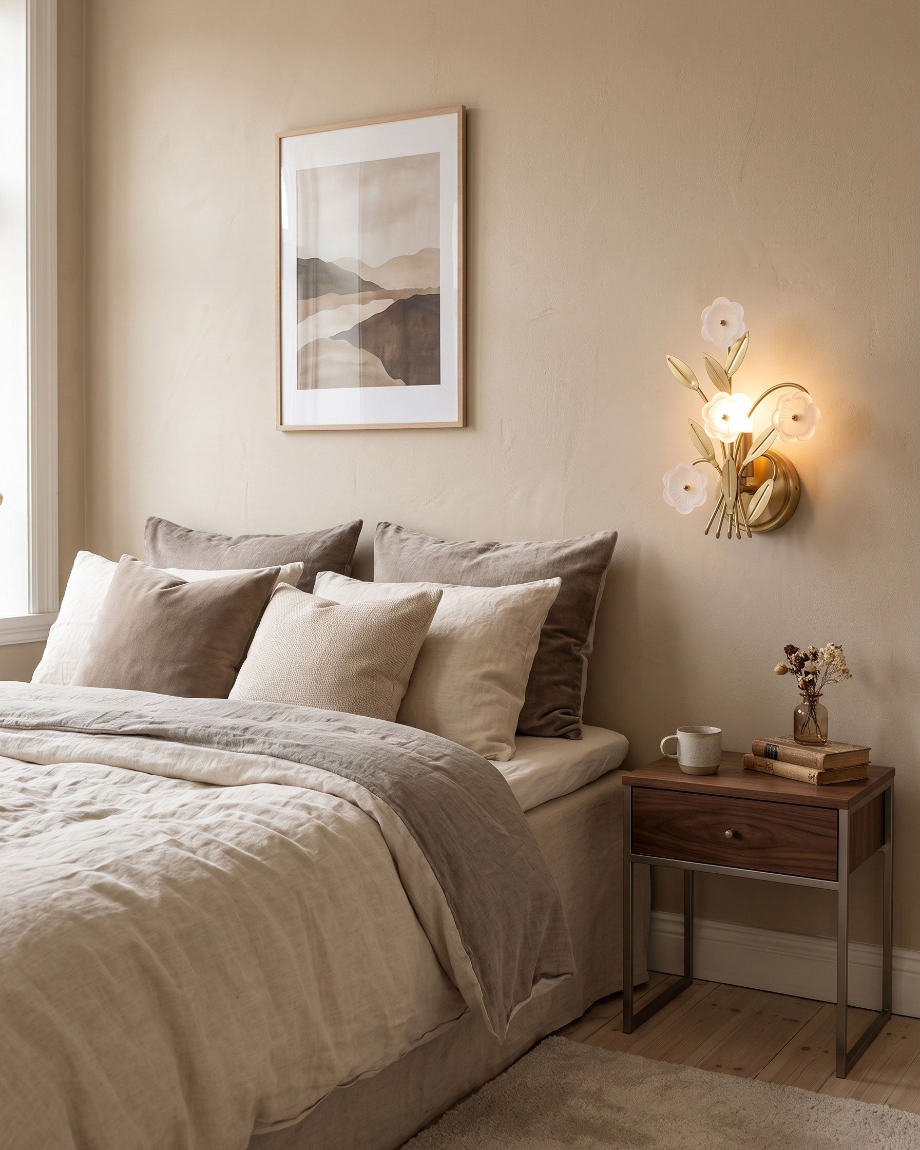 Magnus Frosted Flower Wall Sconce