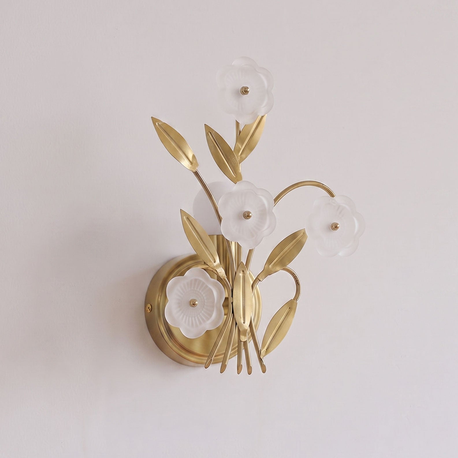 Magnus Frosted Flower Wall Sconce