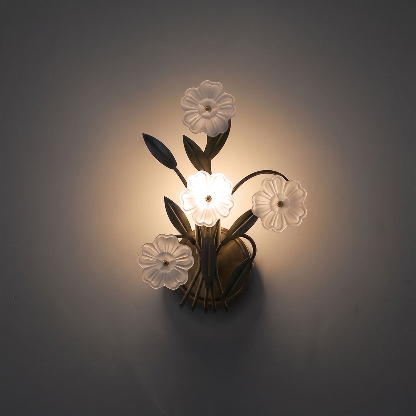 Magnus Frosted Flower Wall Sconce