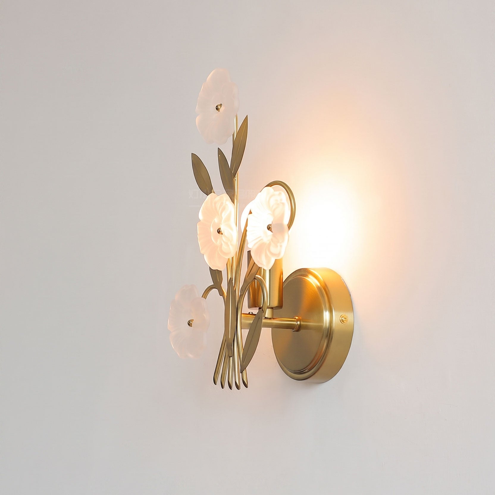 Magnus Frosted Flower Wall Sconce