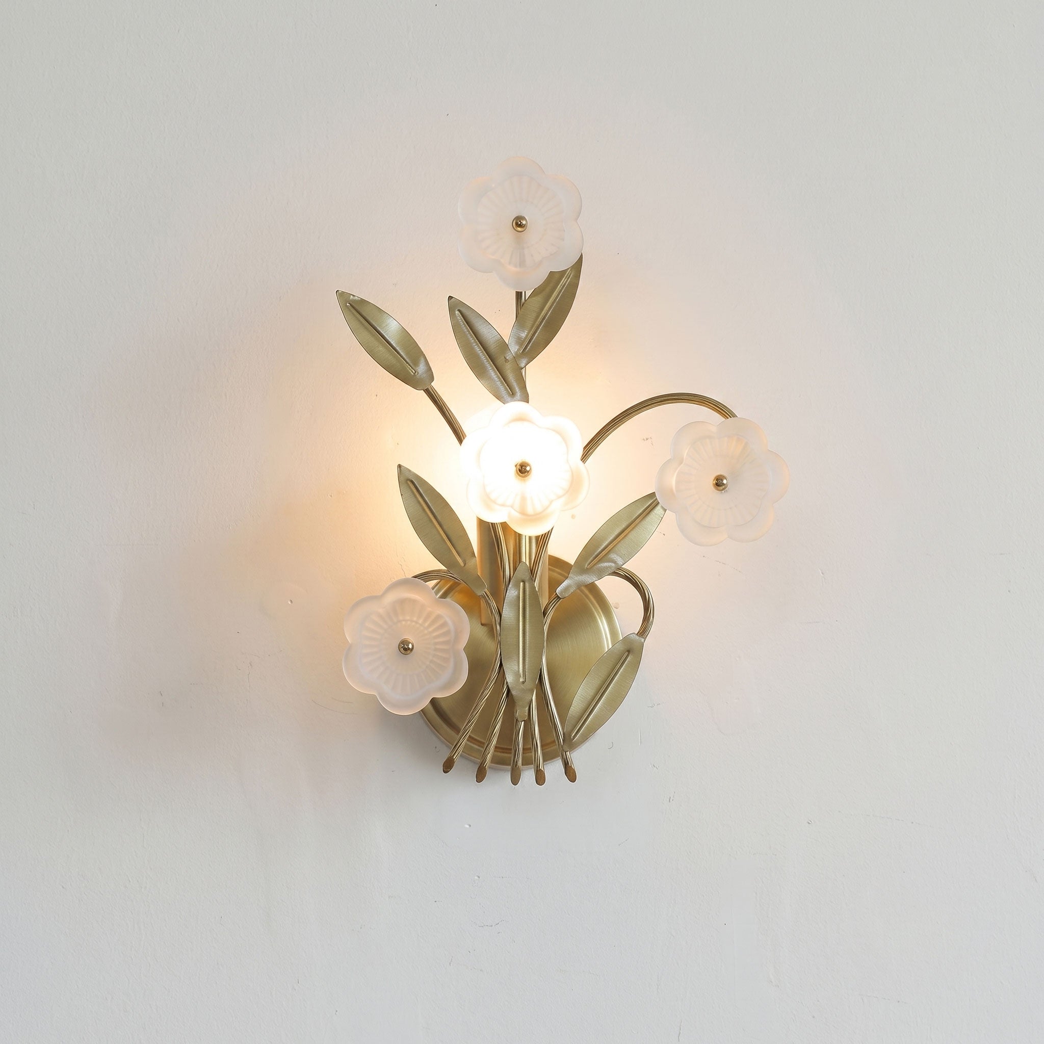 Magnus Frosted Flower Wall Sconce