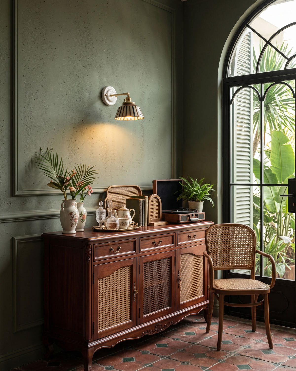Maise Ceramic Painted Wandleuchte
