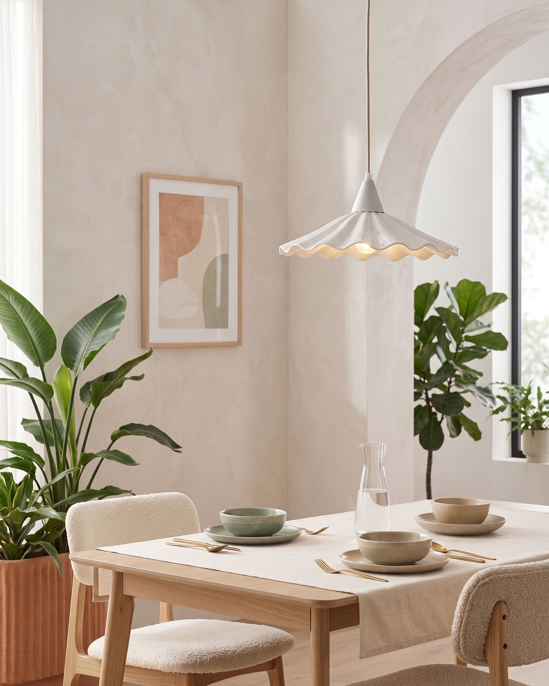 Maren Scalloped Pendant Light