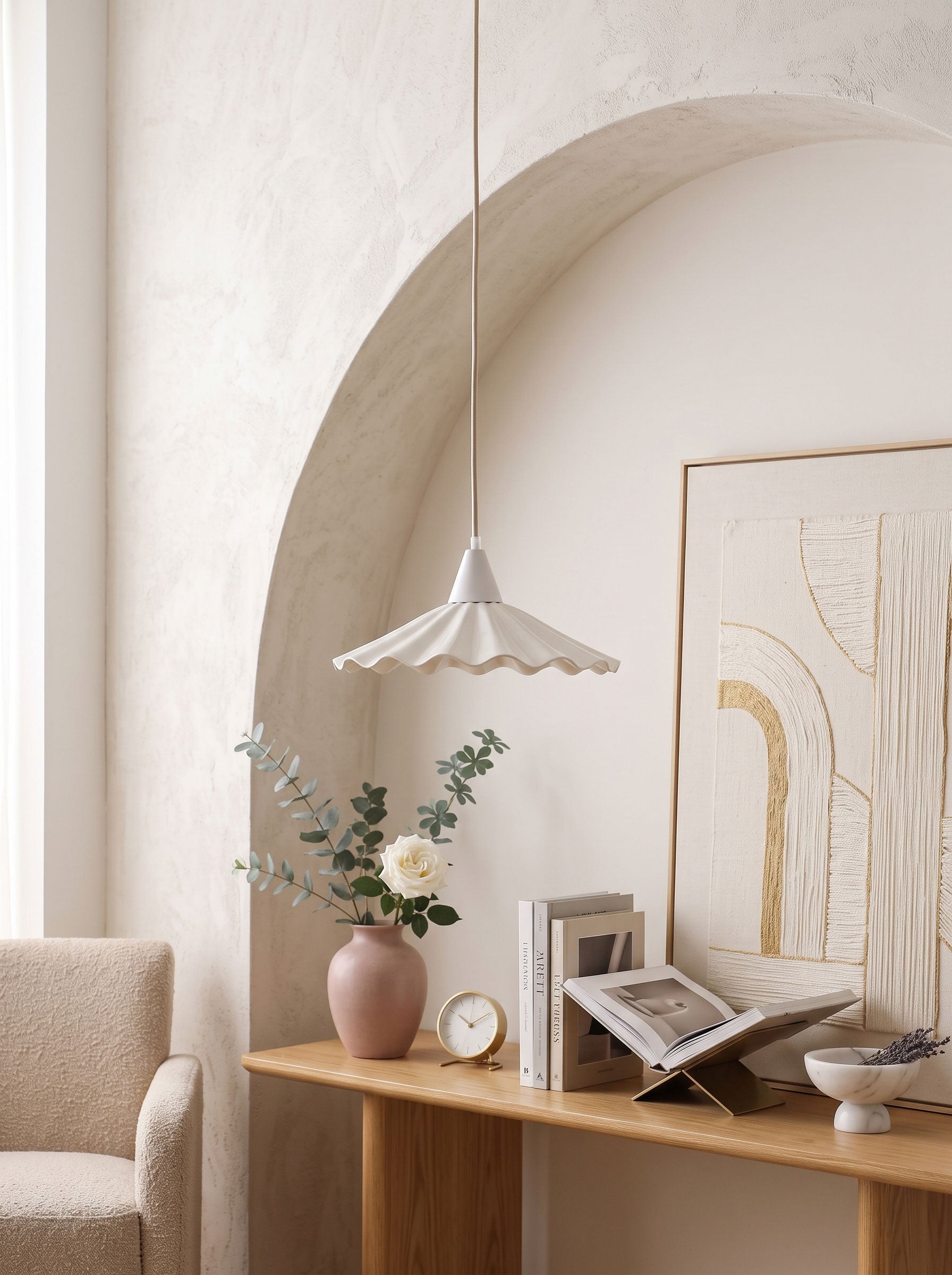 Maren Scalloped Pendant Light