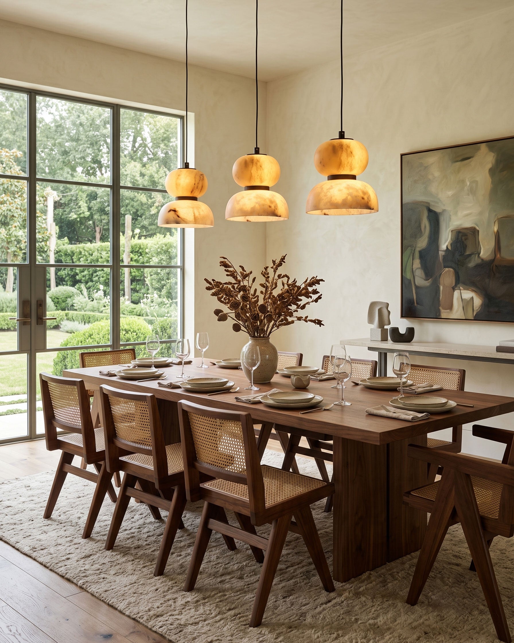 Maude Earthy Stone Pendant Light