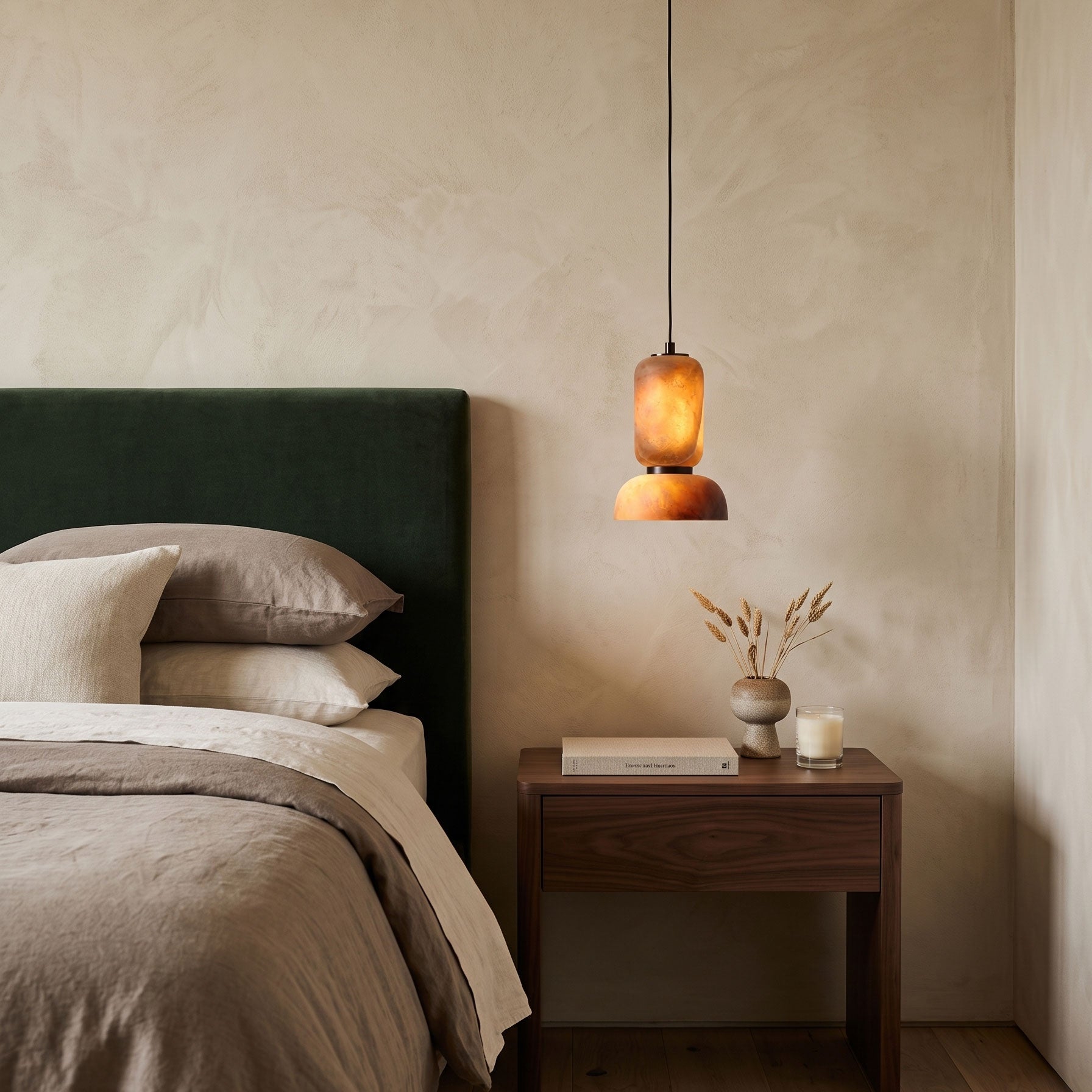Maude Earthy Stone Pendant Light
