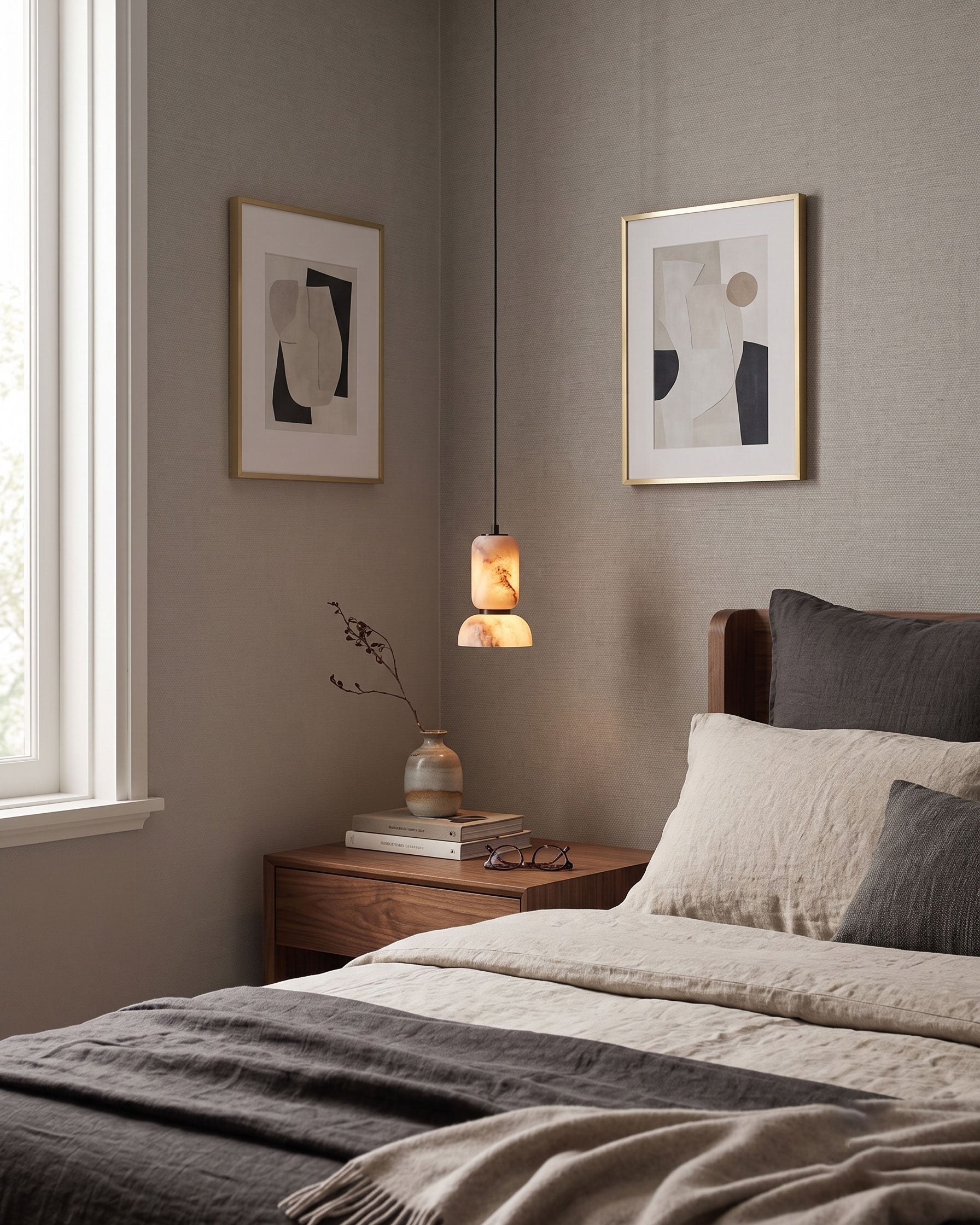 Maude Earthy Stone Pendant Light
