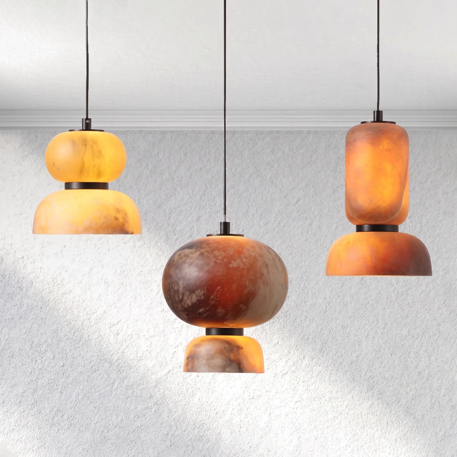 Maude Earthy Stone Pendant Light