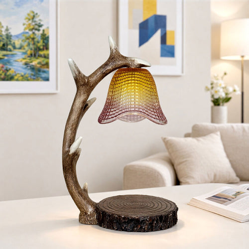 Meritt Floral Wax Table Lamp