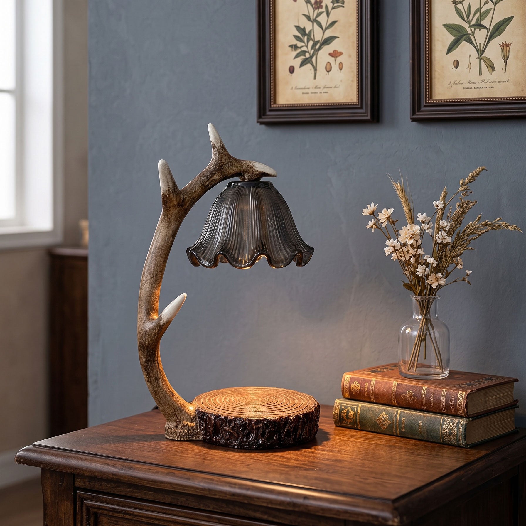 Meritt Floral Wax Table Lamp