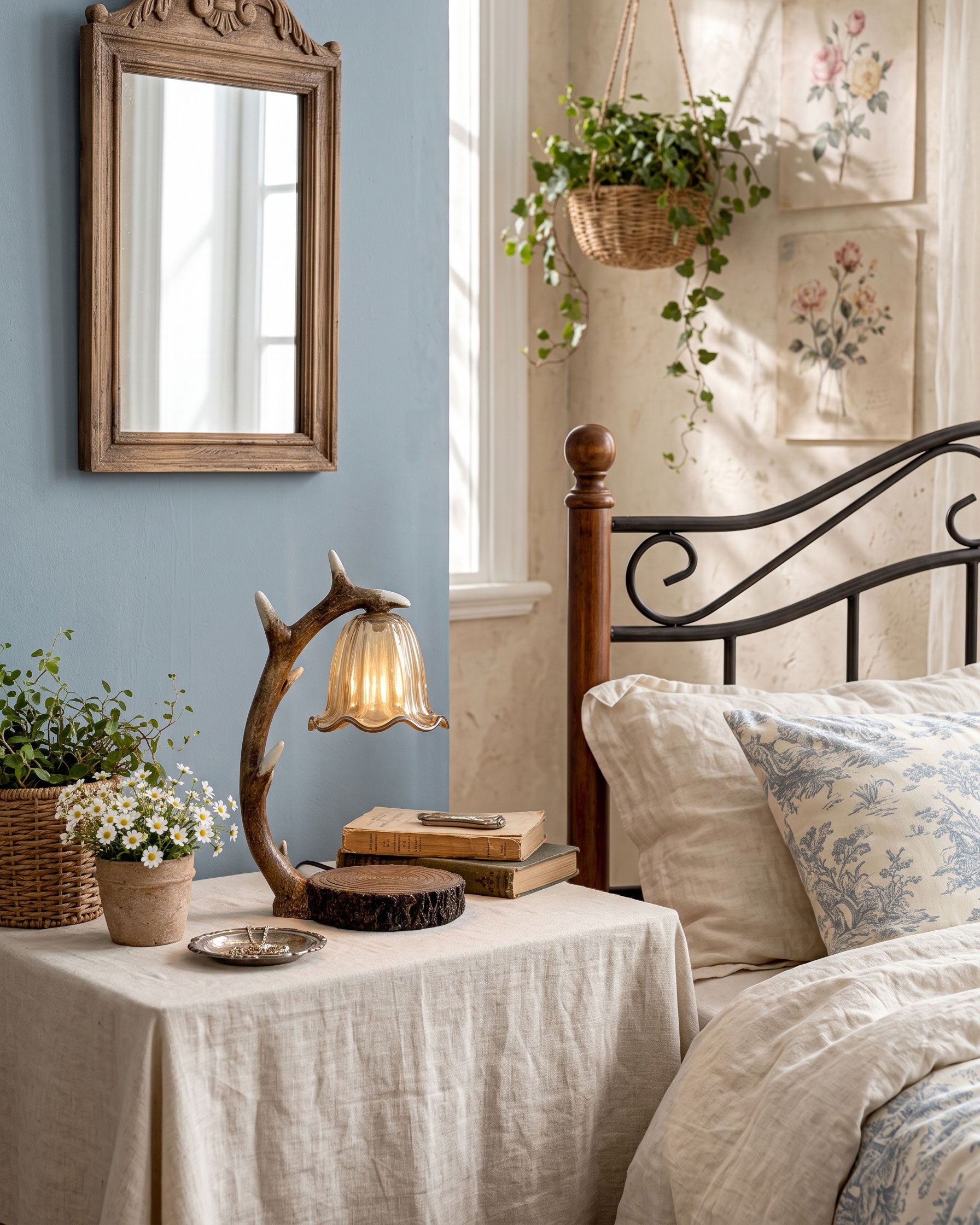 Meritt Floral Wax Table Lamp
