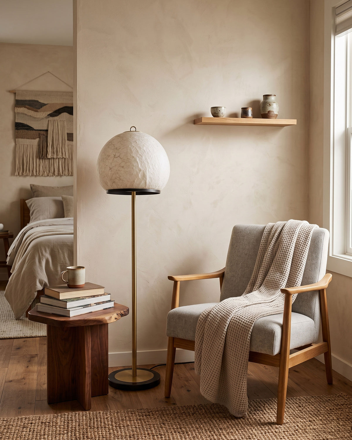 Miran Organic Silk Floor Lamp