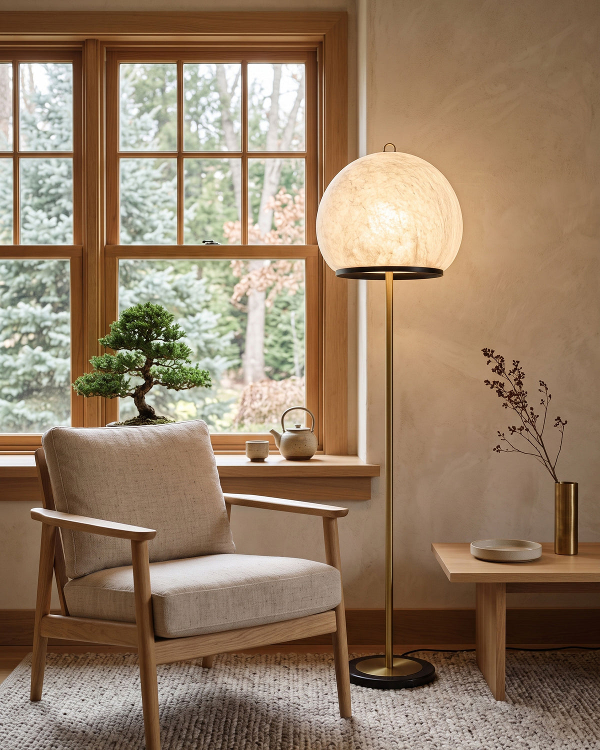 Miran Organic Silk Floor Lamp