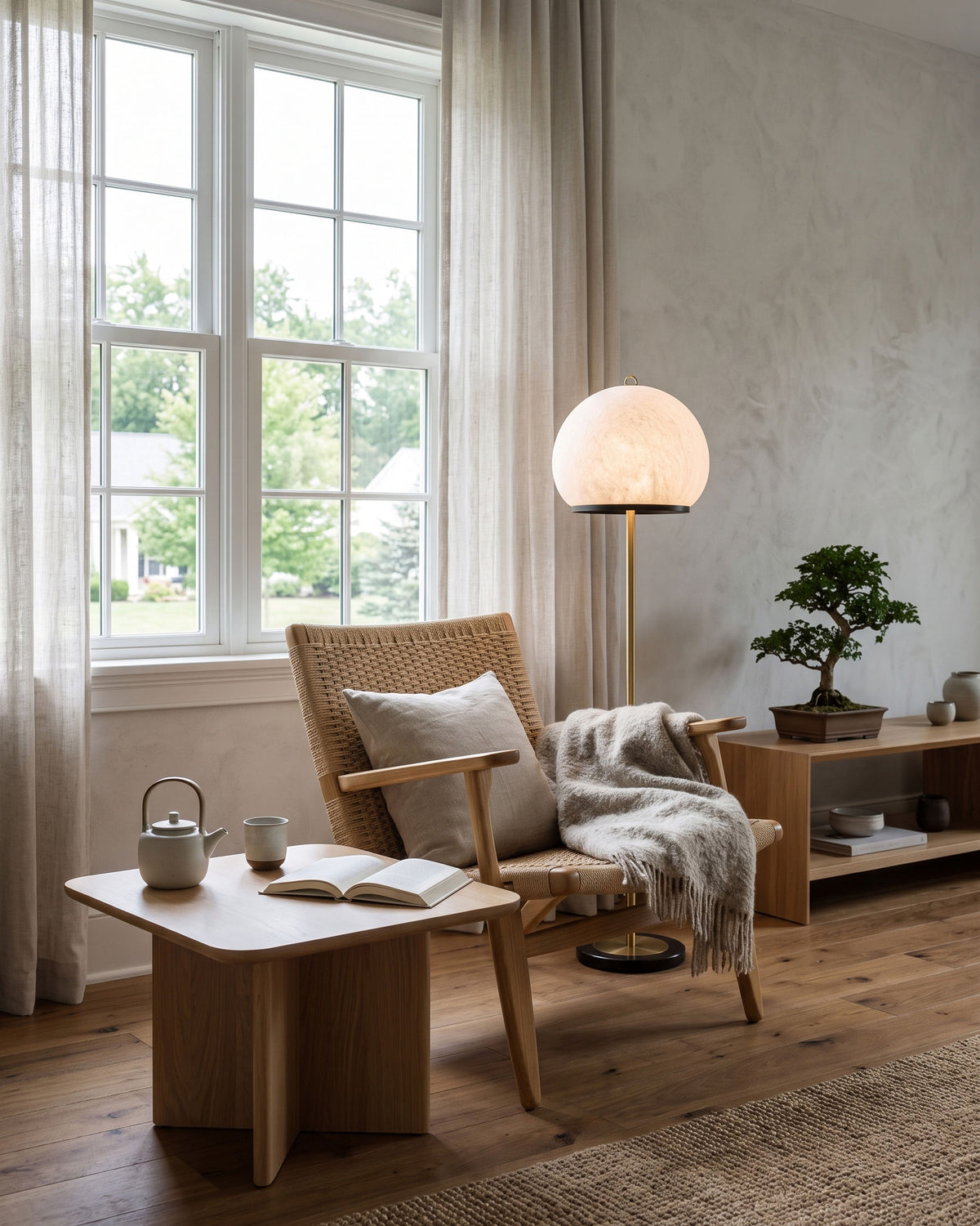 Miran Organic Silk Floor Lamp