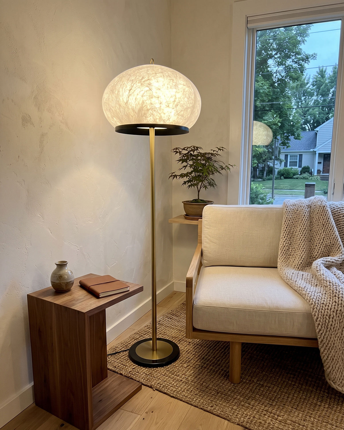 Miran Organic Silk Floor Lamp