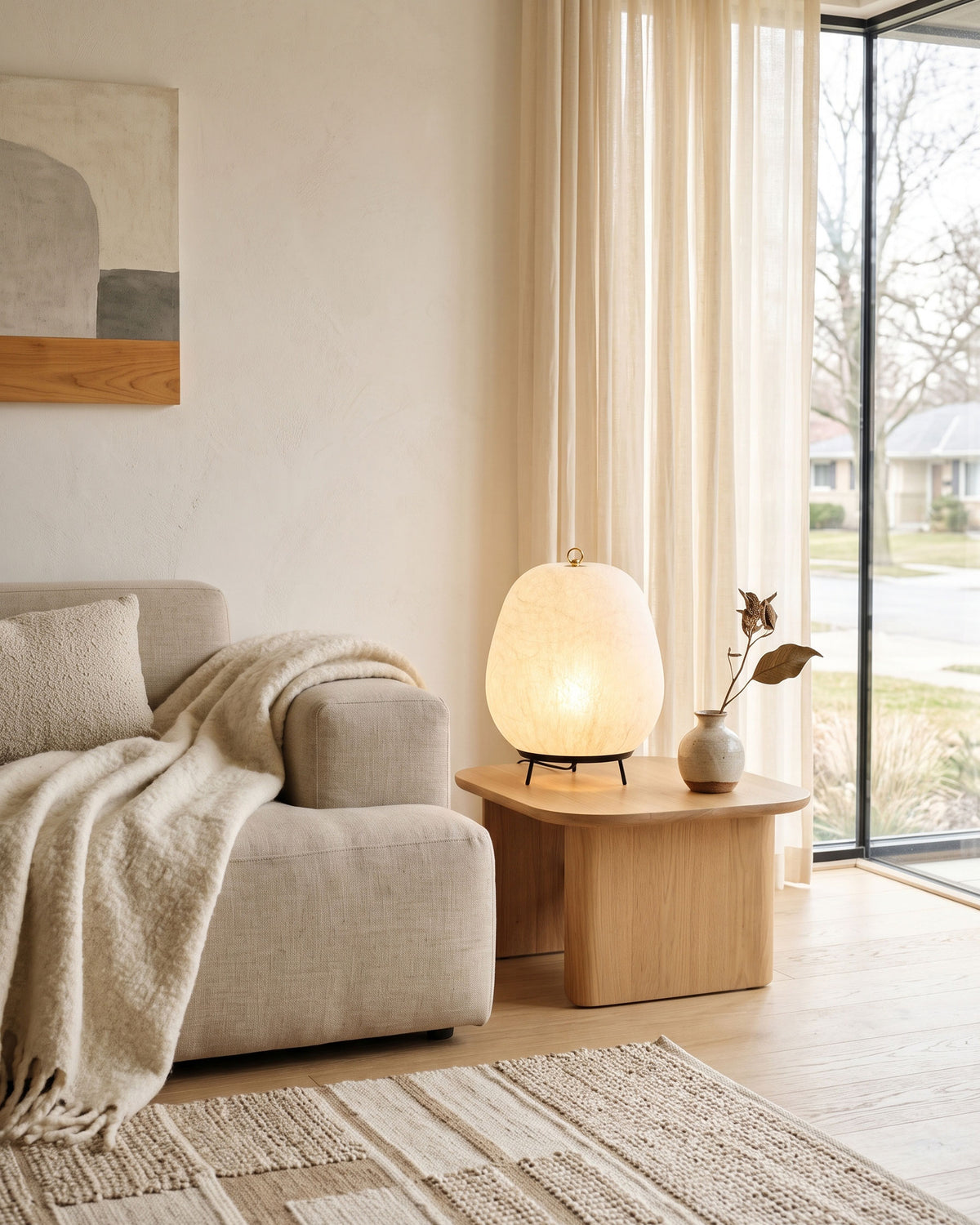 Miran Organic Silk Table Lamp