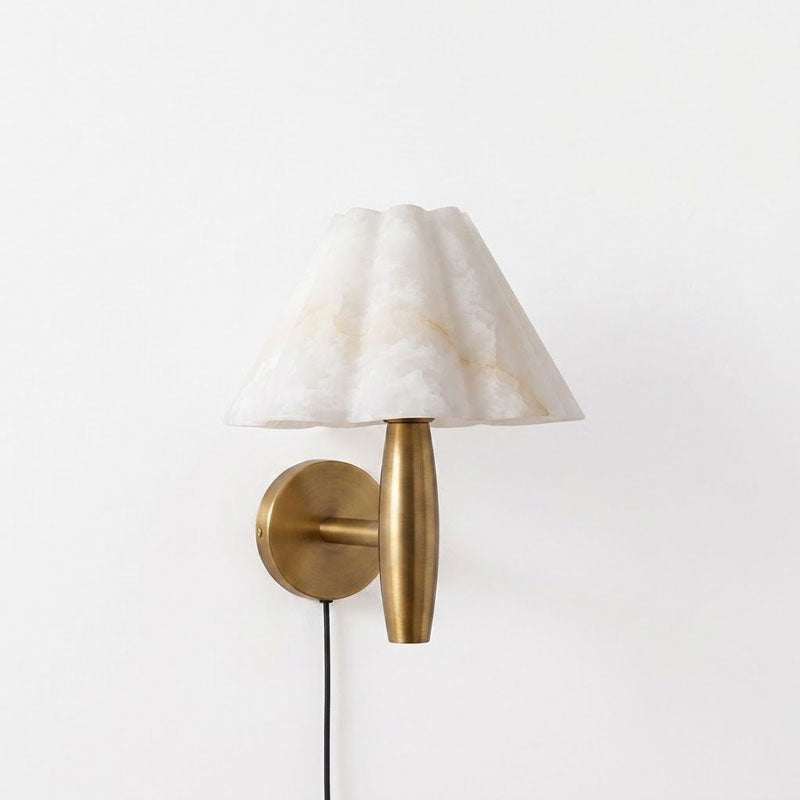 Mireille Alabaster Plug-In Wall Sconce – detail 15