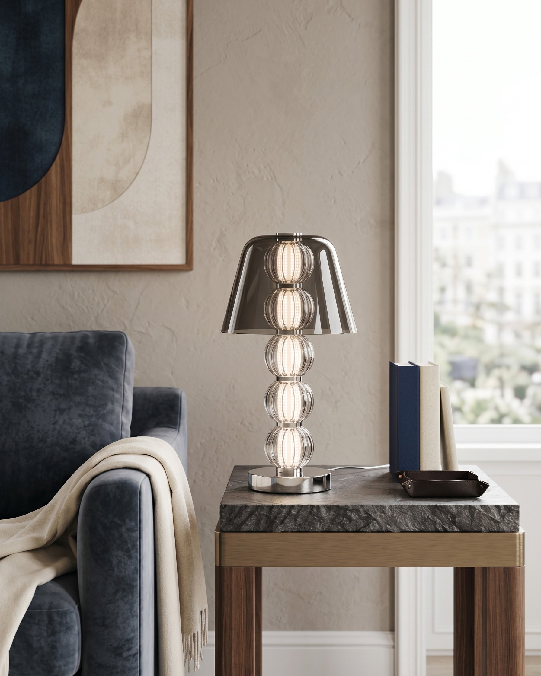 Mirella Ribbed Table Lamp