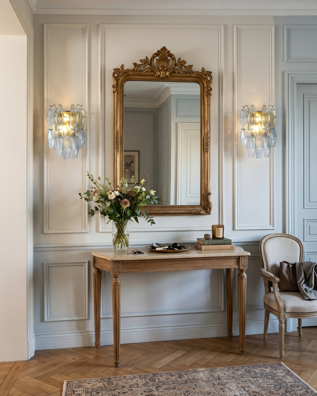 Nell Faceted Crystal Wall Sconce