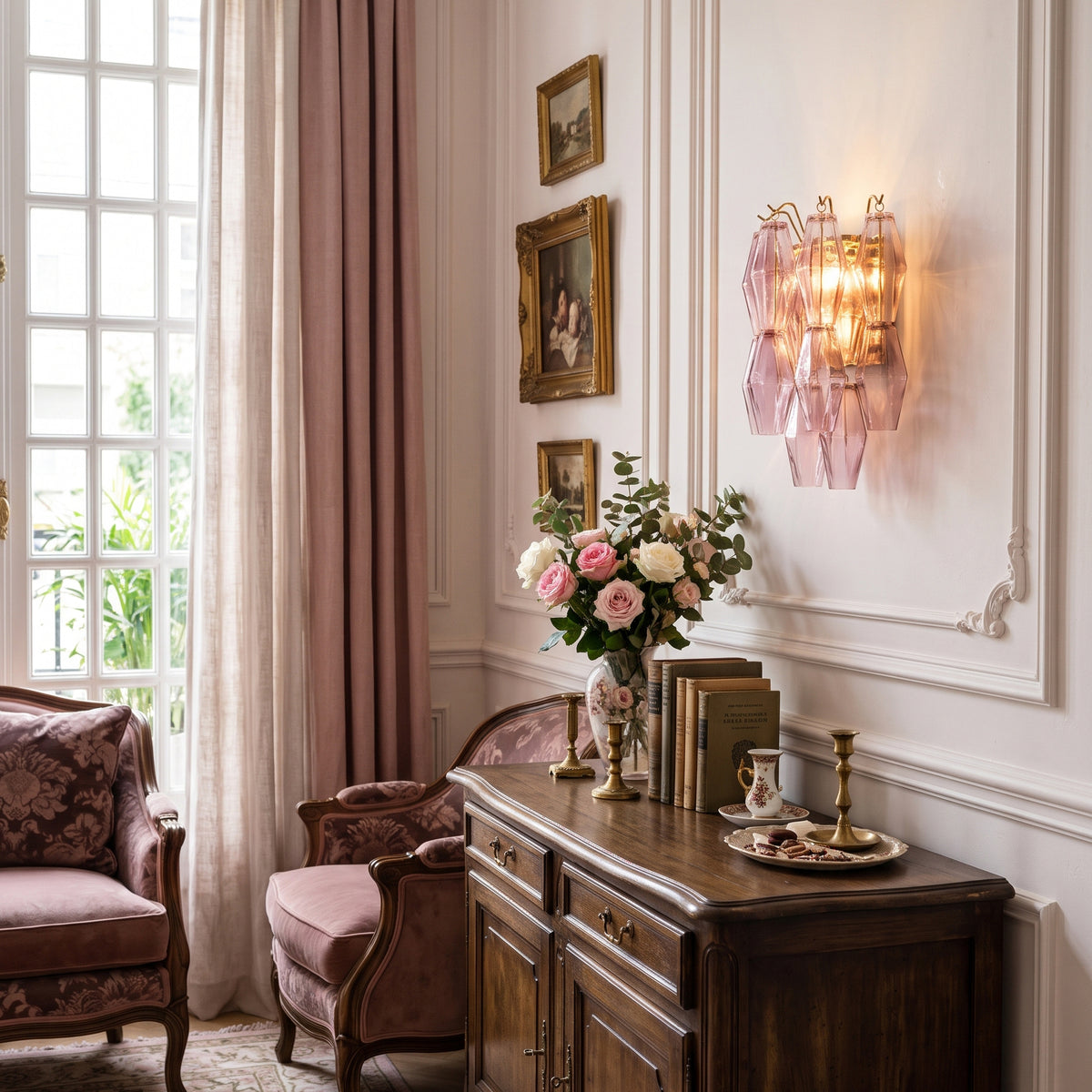 Nell Faceted Crystal Wall Sconce
