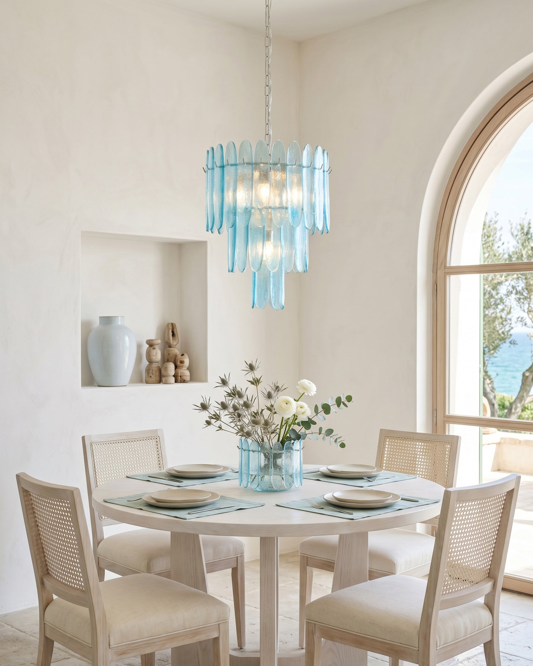 Nerida Aqua Glass Chandelier