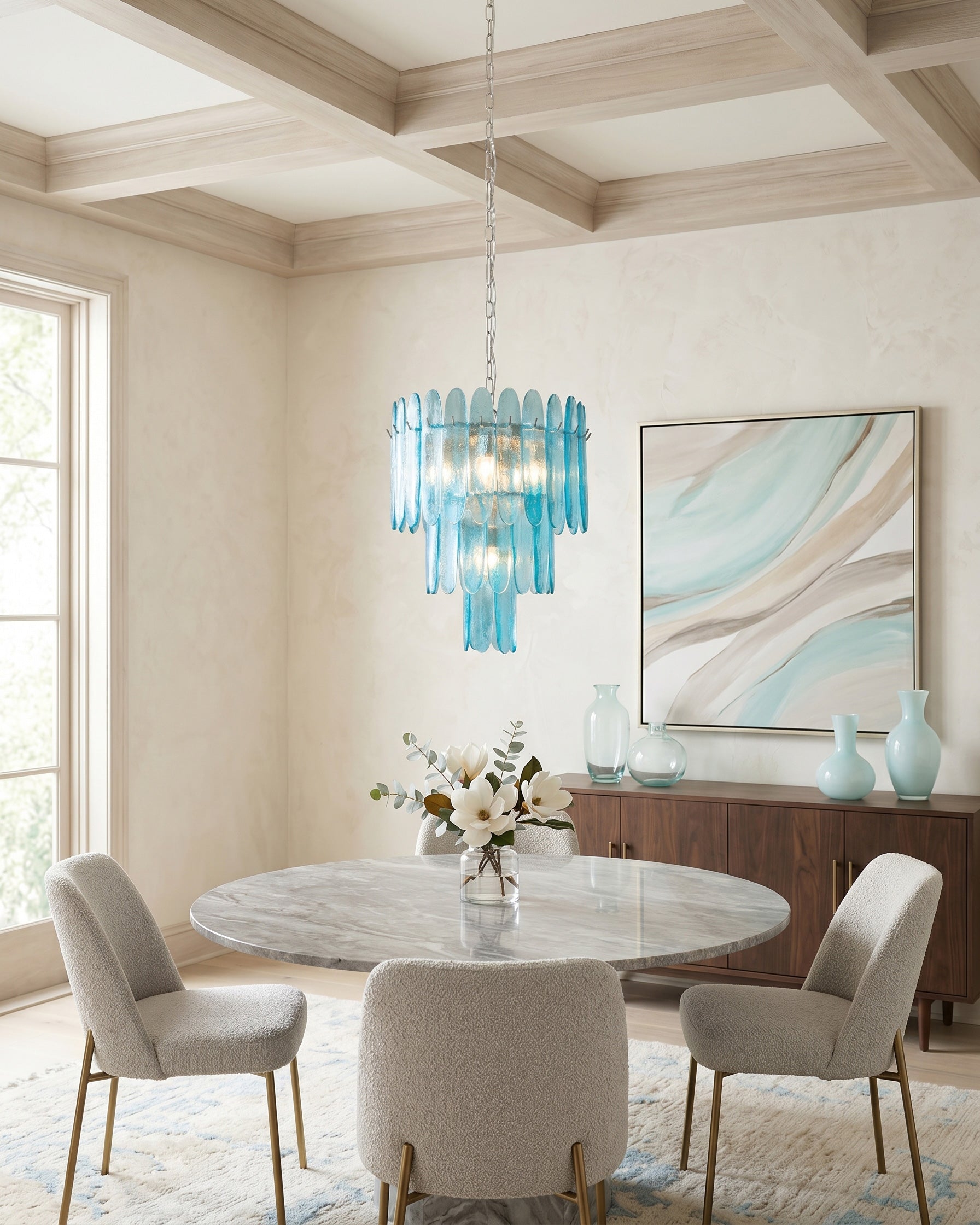 Nerida Aqua Glass Chandelier