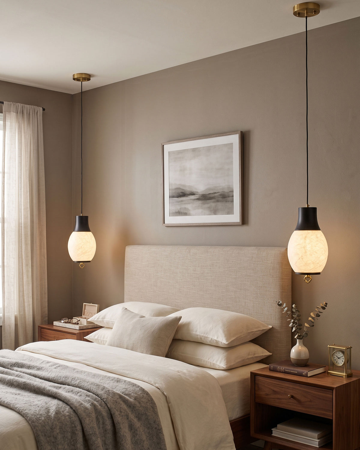 Nico Mulberry Silk Pendant Light