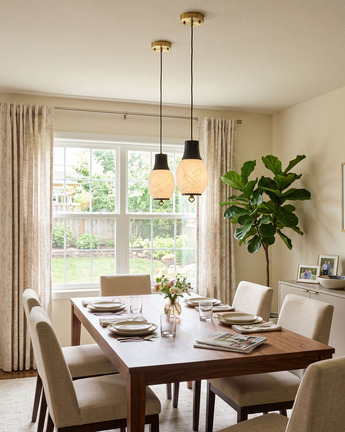 Nico Mulberry Silk Pendant Light