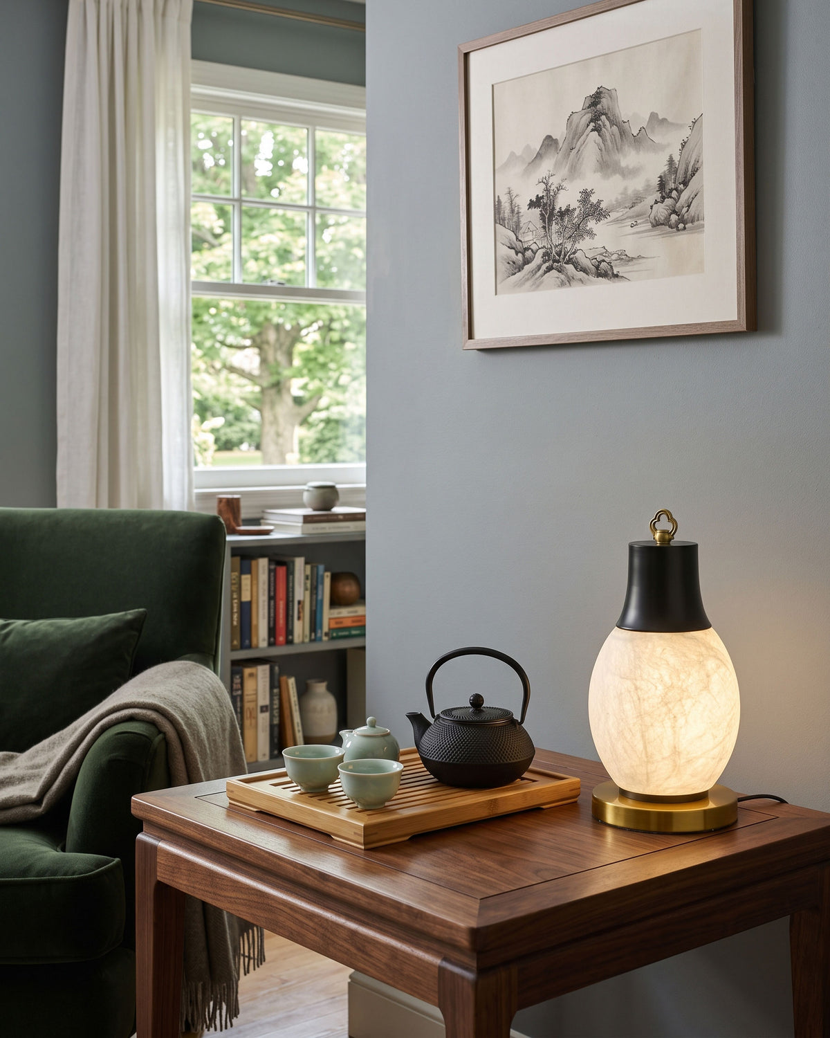 Nico Mulberry Silk Table Lamp