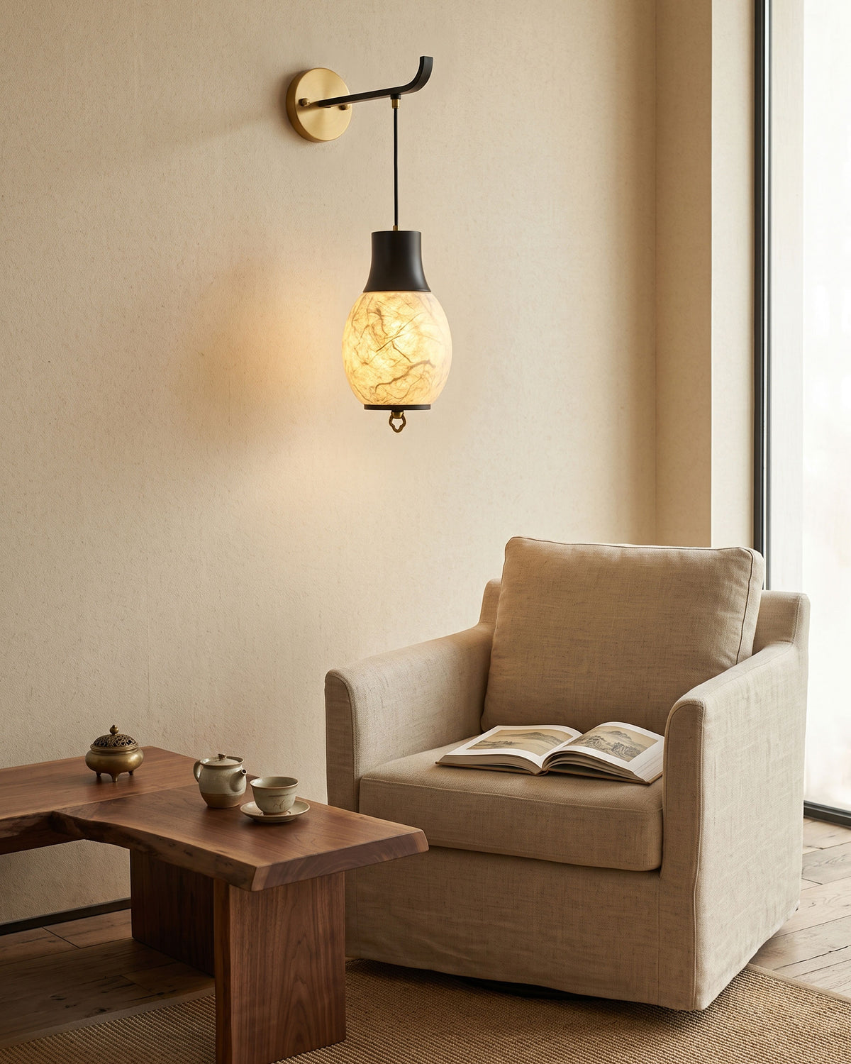 Nico Mulberry Silk Wall Sconce