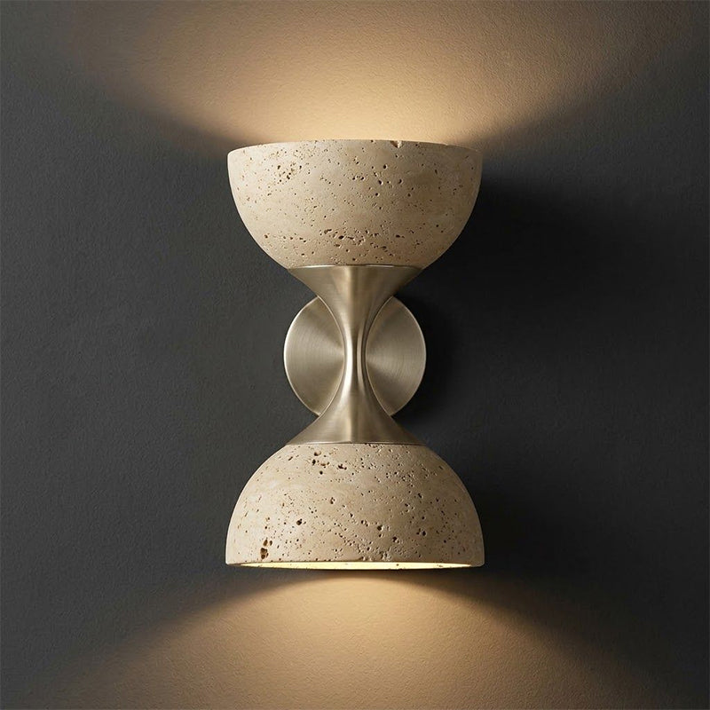 Nydia Travertine Cone Wall Sconce