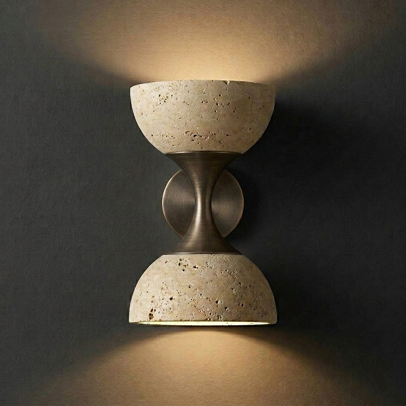 Nydia Travertine Cone Wall Sconce
