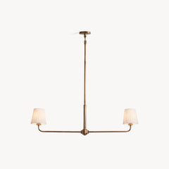 Lustre linéaire Octavia à abat-jour plissés