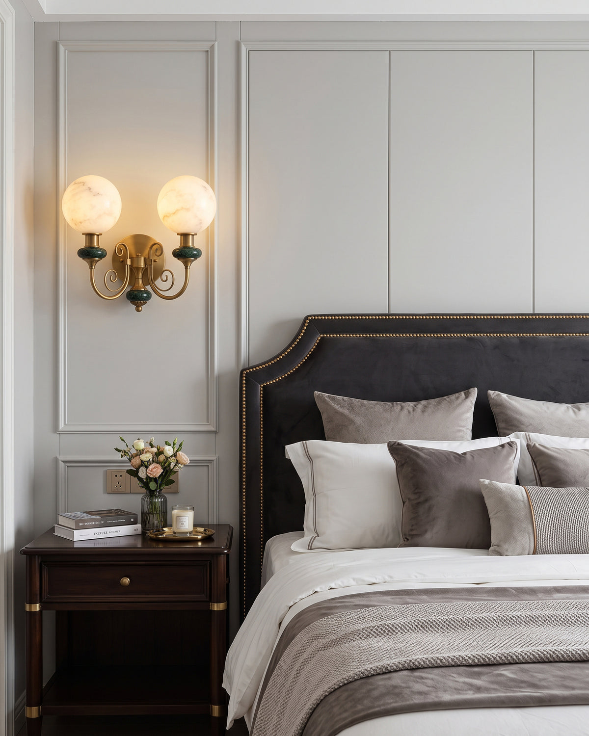Octavius Alabaster Globe Wall Sconce