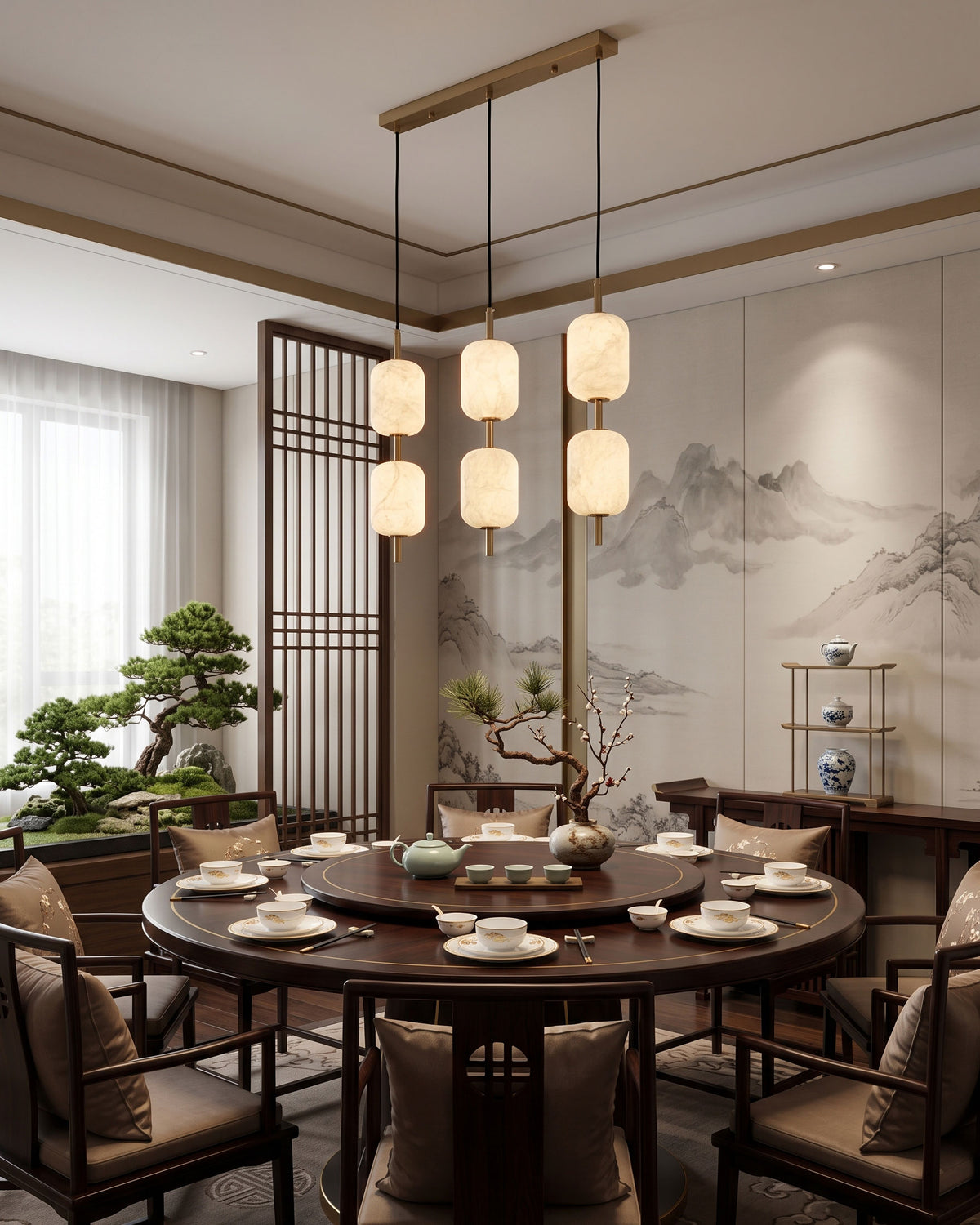 Odin Silk Island Pendant Light