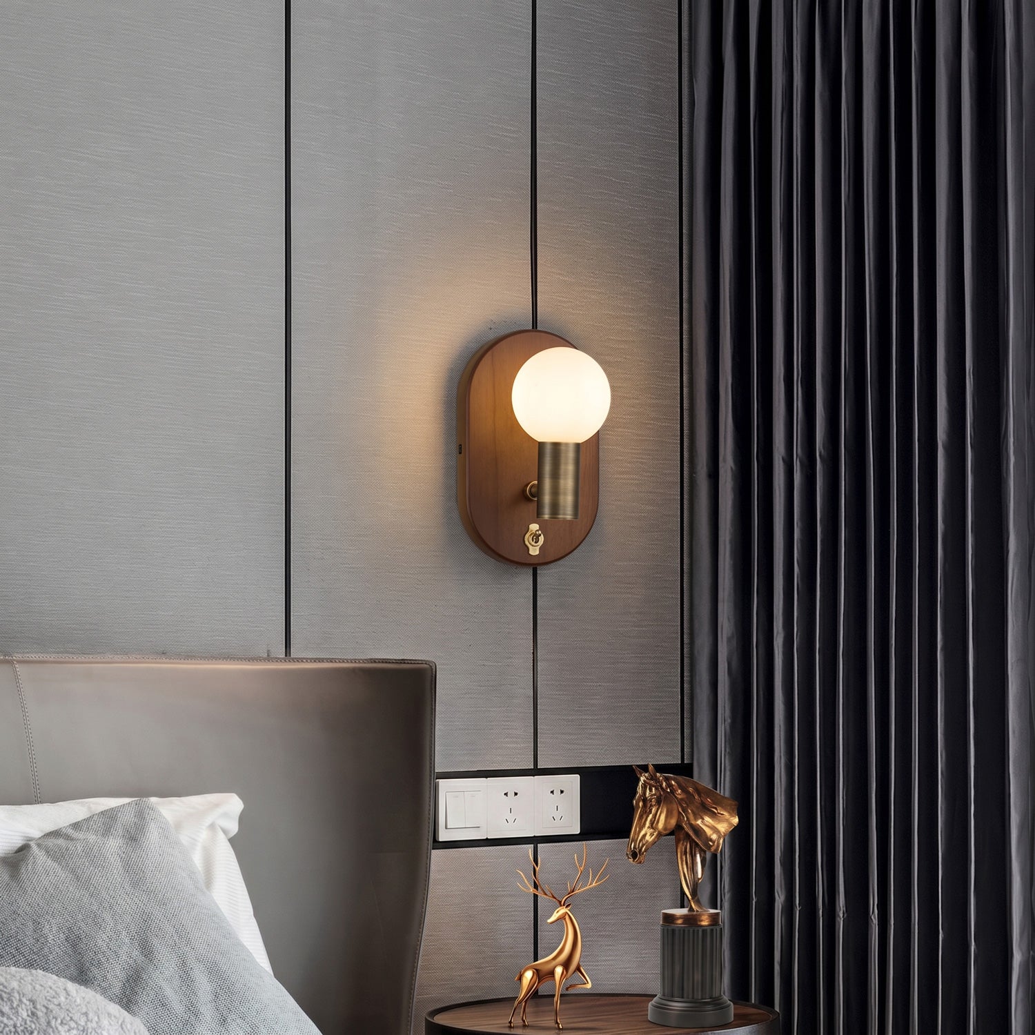 Oliver Walnut Wall Sconce