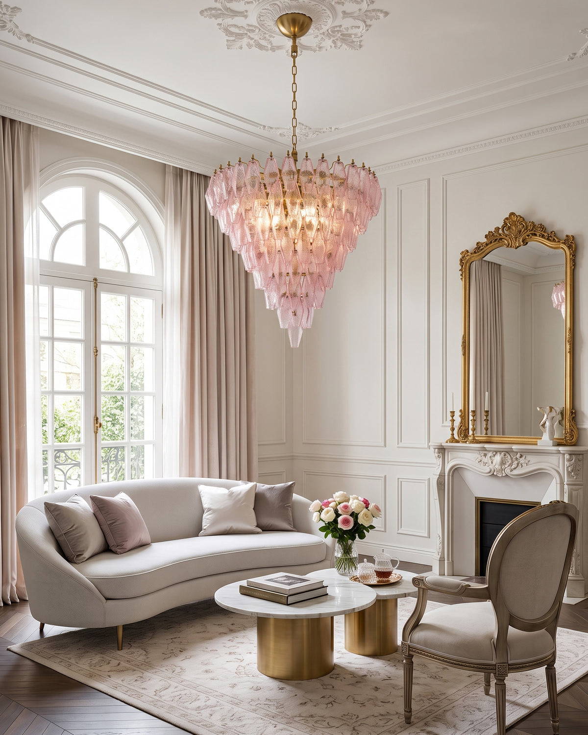 Oona Tiered Glass Kronleuchter